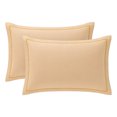 thumbnail image 1 of Unique Bargains 2Pcs Smooth Wrinkle Resistant Cotton Pillowcase Queen Champagne, 1 of 3
