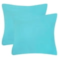 thumbnail image 1 of Unique Bargains 2Pcs Soft Viscose Velvet Decorative Throw Pillowcases 24"x24" Aqua, 1 of 8