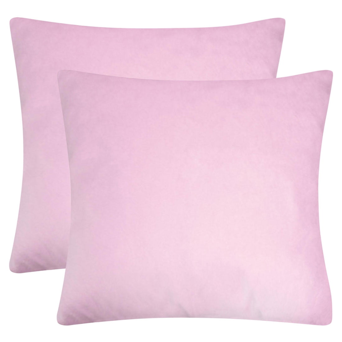 Unique Bargains 2Pcs Soft Viscose Velvet Decorative Throw Pillowcases 24"x24" Lilac