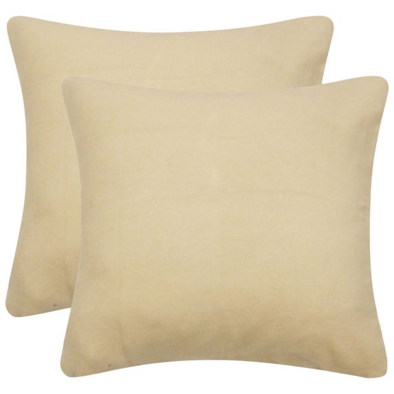 Unique Bargains 2Pcs Soft Viscose Velvet Decorative Throw Pillowcases 24"x24" Nude