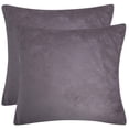 thumbnail image 1 of Unique Bargains 2Pcs Soft Viscose Velvet Decorative Throw Pillowcases 24"x24" Steel, 1 of 8