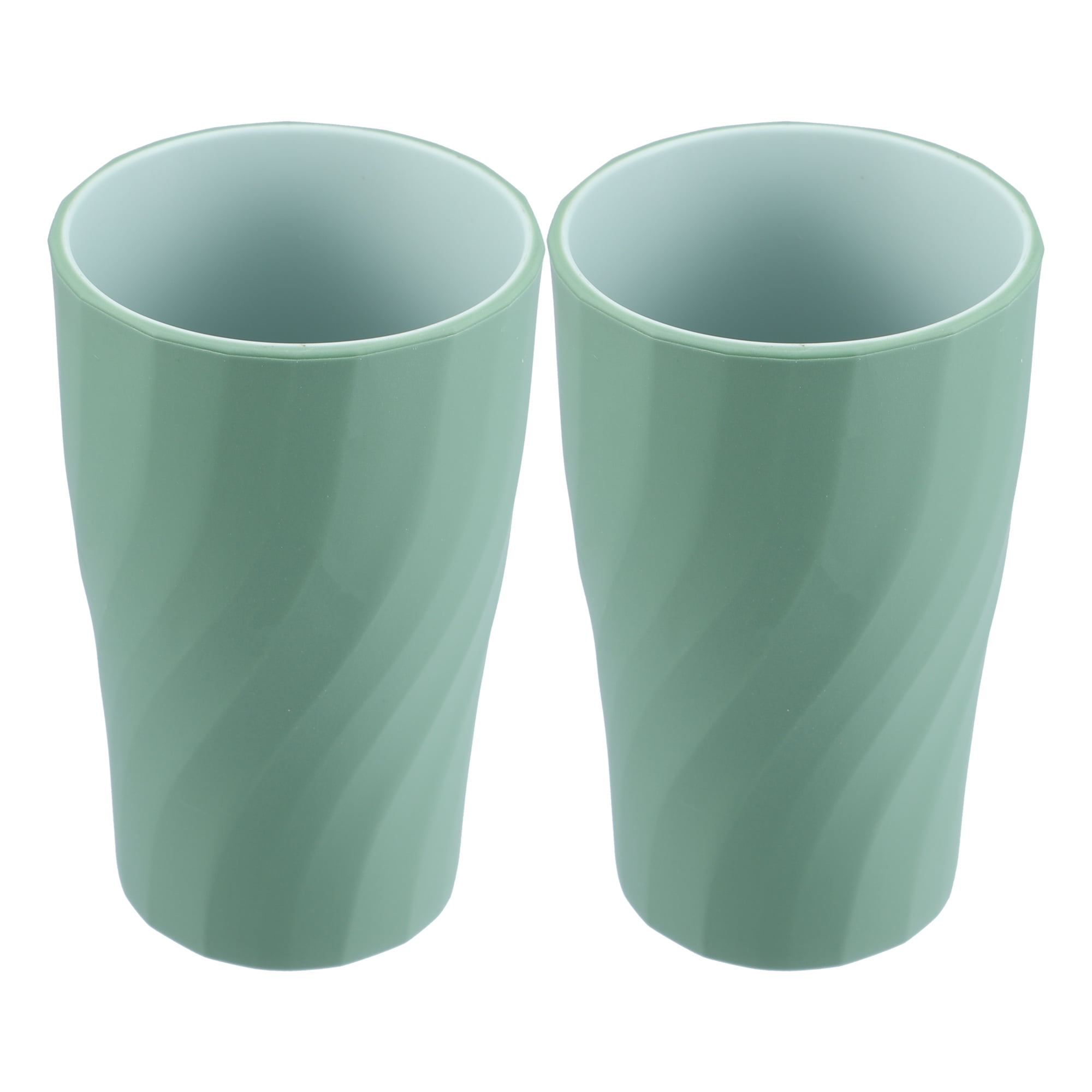 Unique Bargains 2Pcs Spiral Pattern Bathroom Tumblers for Bathroom