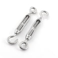 thumbnail image 1 of Unique Bargains 2Pcs Stainless Steel Hook Eye Turnbuckles for 4mm 1/8" Wire Rope, 1 of 1
