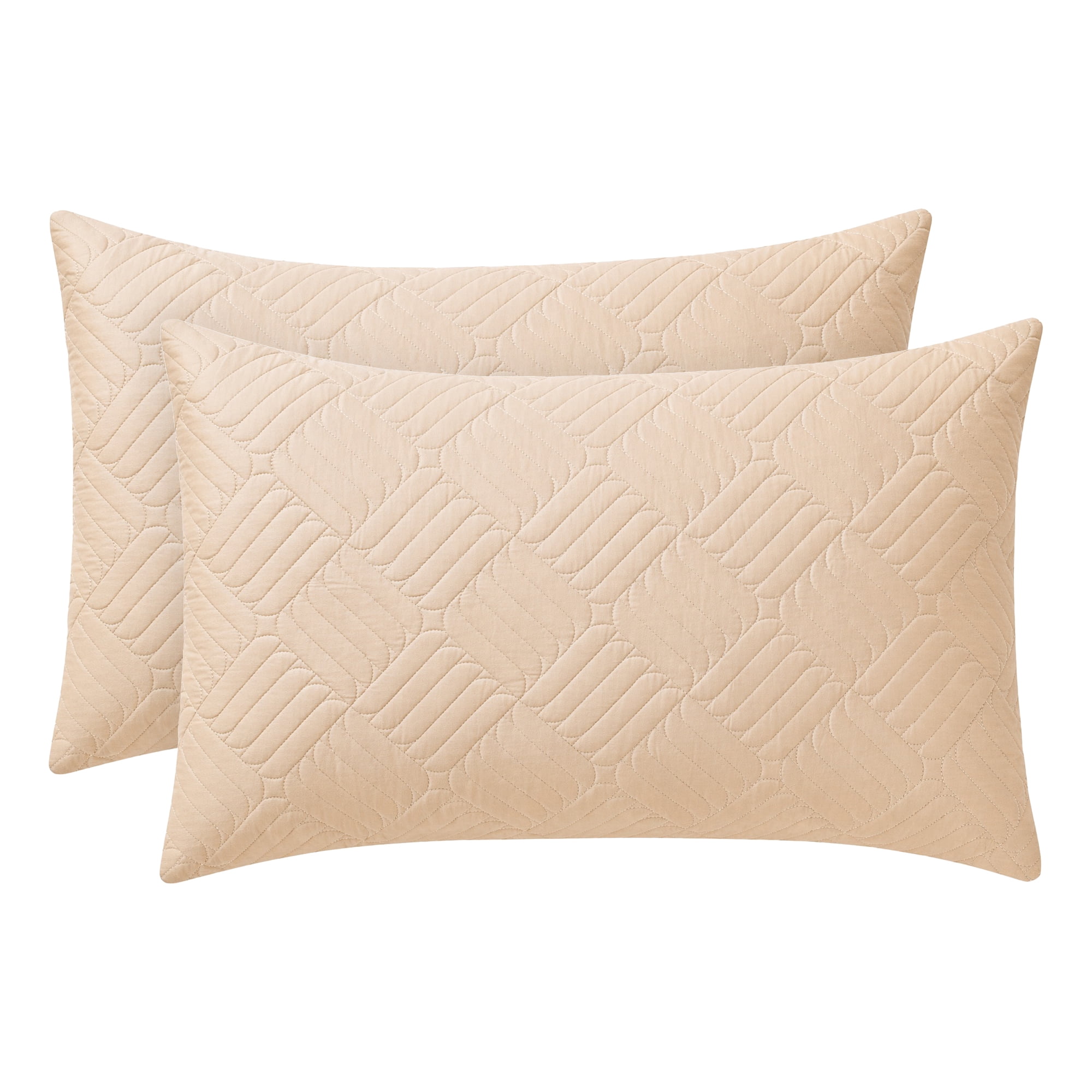 Unique Bargains 2Pcs Standard Size Breathable Cotton Pillow Protectors Queen Gold