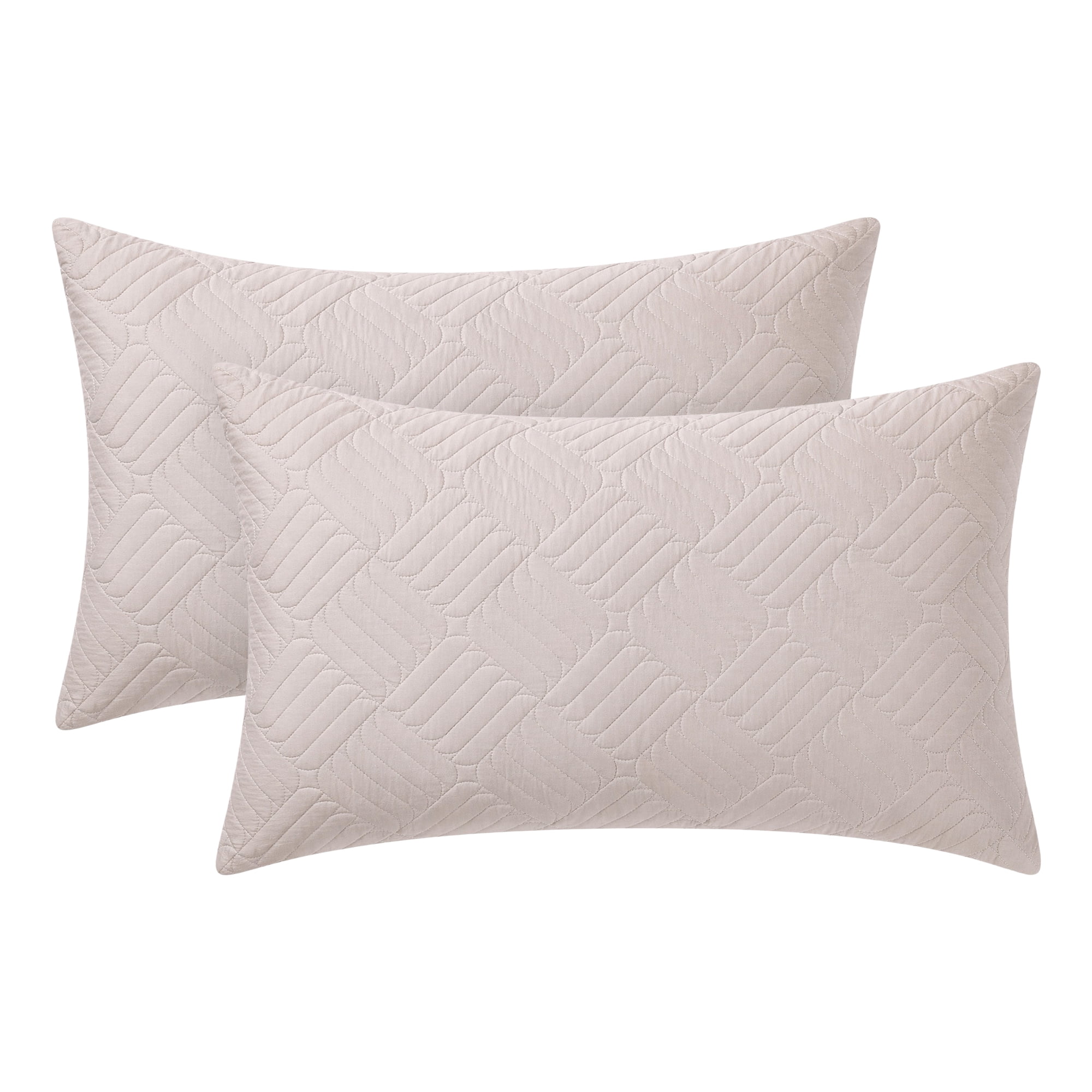 Unique Bargains 2Pcs Standard Size Breathable Cotton Pillow Protectors Queen Light Gray