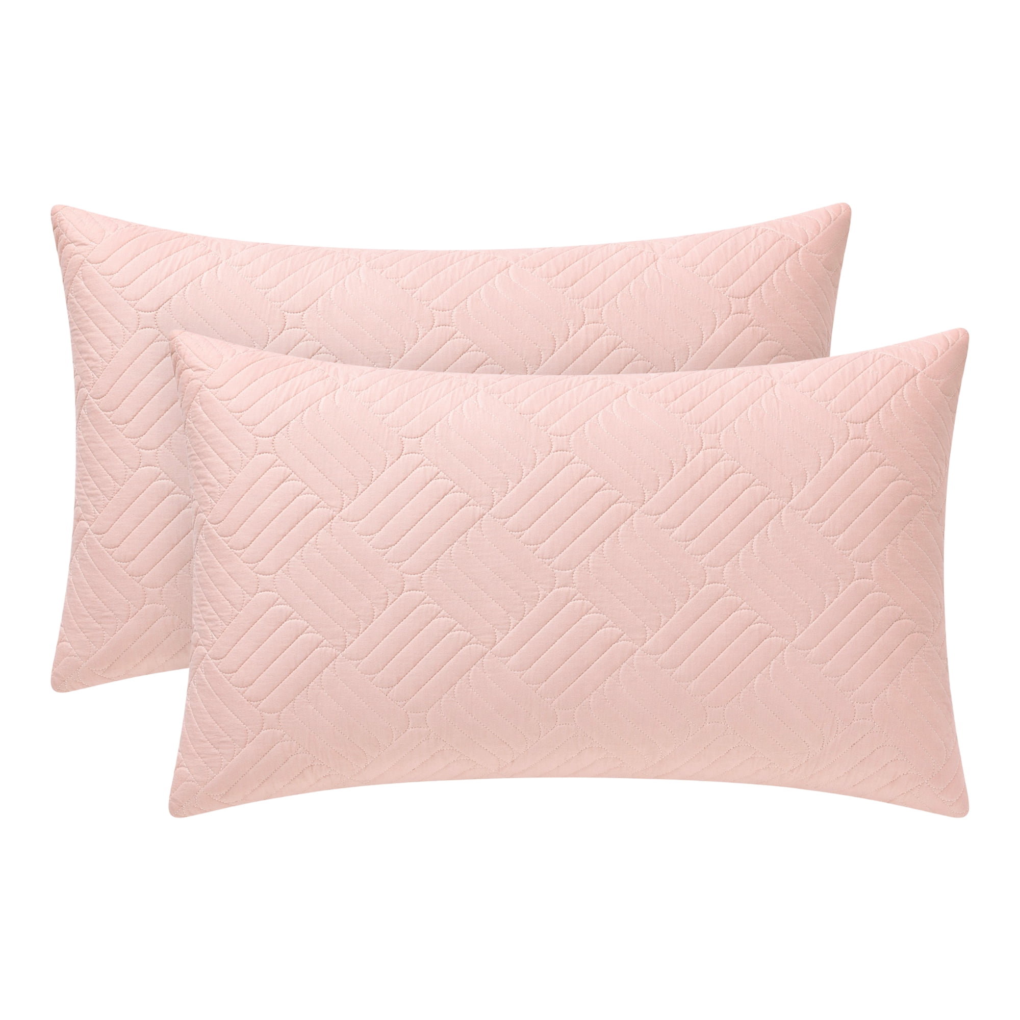 Unique Bargains 2Pcs Standard Size Breathable Cotton Pillow Protectors Queen Pink