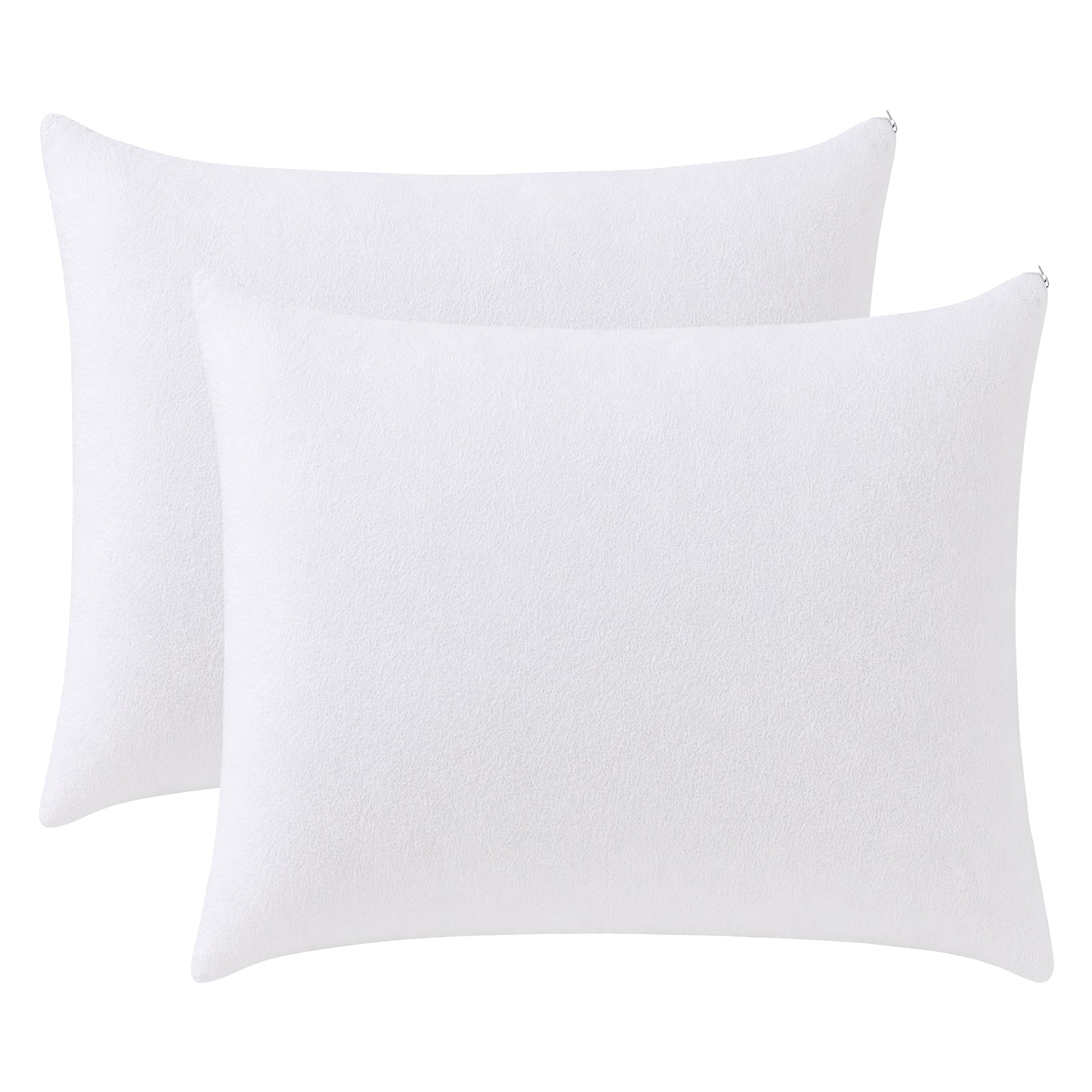Unique Bargains 2Pcs Standard Size Waterproof Polyester Pillowcases White 20" x 26"