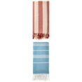 thumbnail image 1 of Unique Bargains 2Pcs Stripe Turkish Sand Repellent Towel Blue Red 71" x 35"/71" x 40", 1 of 8