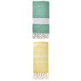 thumbnail image 1 of Unique Bargains 2Pcs Striped Instant Dry Towel Yellow/Dark Green 71" x 35"/71" x 40", 1 of 8