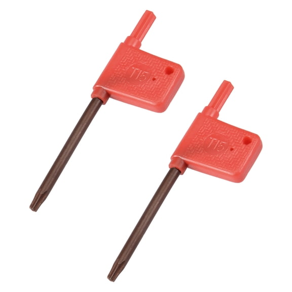 Unique Bargains 2Pcs T15 S2 Flag Type Handle Driver Torx Wrench Spanner Screwdriver
