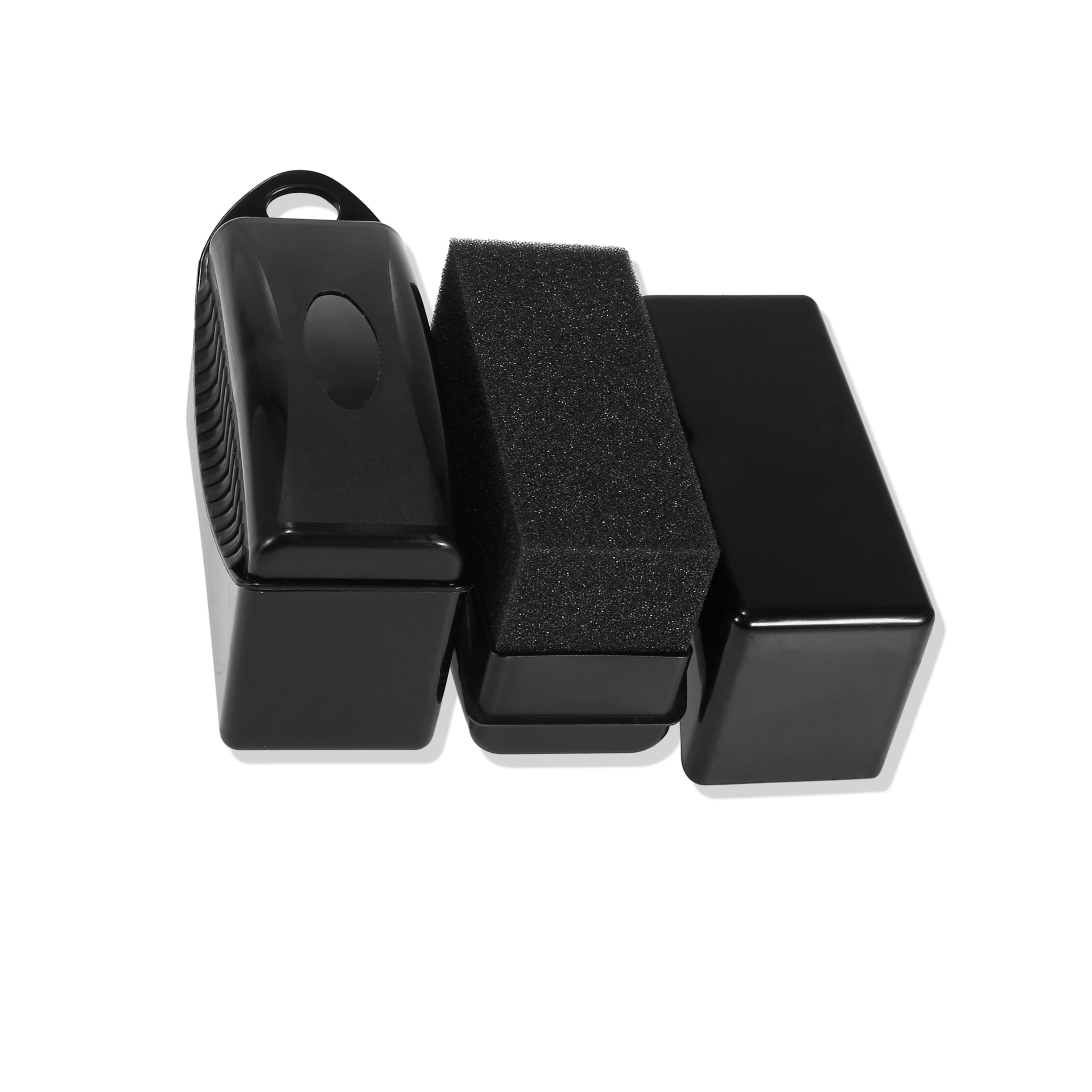 Unique Bargains 2Pcs Tire Wheel Rim Trim Sponge Foam Brush 3.94"x1.57"x2.36" Black