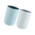 thumbnail image 1 of Unique Bargains 2Pcs Bathroom Cups Tumblers Toothbrush Cup 4.33''x2.76'' 350ml Blue, Gray, 1 of 7
