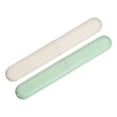 thumbnail image 1 of Unique Bargains 2pcs Toothbrush Travel Case Traveling PP Portable Holders Cases Green Beige 8.07''x1.22''x0.83'', 1 of 7