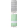 thumbnail image 1 of Unique Bargains 2Pcs Turkish Striped Sand Free Fabric Towel Grey Green 71" x 35"/71" x 40", 1 of 8