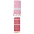 thumbnail image 1 of Unique Bargains 2Pcs Turkish Woven Striped Beach Towel Red Pink 71" x 35"/71" x 40", 1 of 8