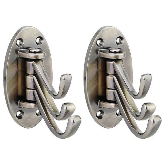Unique Bargains 2Pcs Utility Hooks Metal Durable Hooks Copper