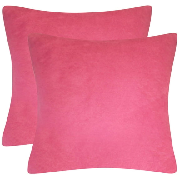 Unique Bargains 2Pcs Viscose Velvet Soft Throw Decorative Pillowcases 18" x 18" Orchid