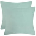 thumbnail image 1 of Unique Bargains 2Pcs Viscose Velvet Soft Throw Decorative Pillowcases 18" x 18" Spa, 1 of 8