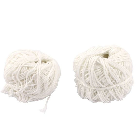 Unique Bargains 2Pcs White Cotton Packaging Label Binding Sewing Twine String Rope 30M/100Ft