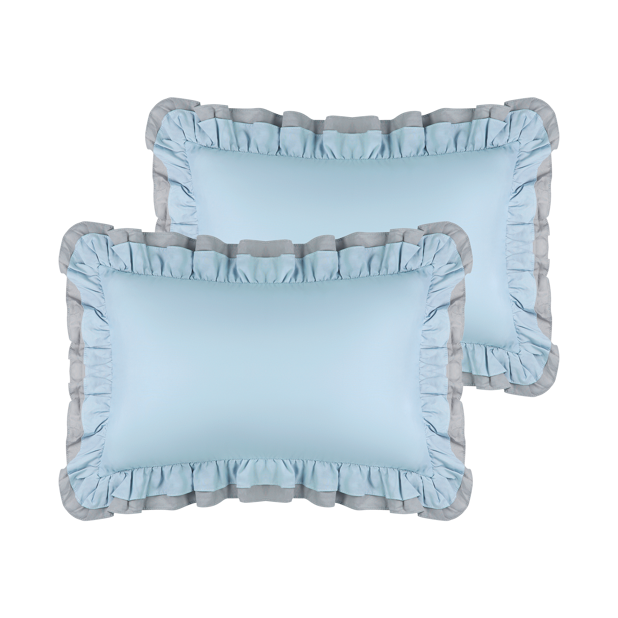 Unique Bargains 2Pcs Wide Lace Double Layer Envelope Closure Pillow