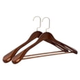 thumbnail image 1 of Unique Bargains 2Pcs Wood 360-Degree Space Saving Clothes Hangers Flat Hook, 1 of 6