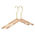 thumbnail image 1 of Unique Bargains 2Pcs Wood Nonslip Rope Durable Hangers Natural, 1 of 6