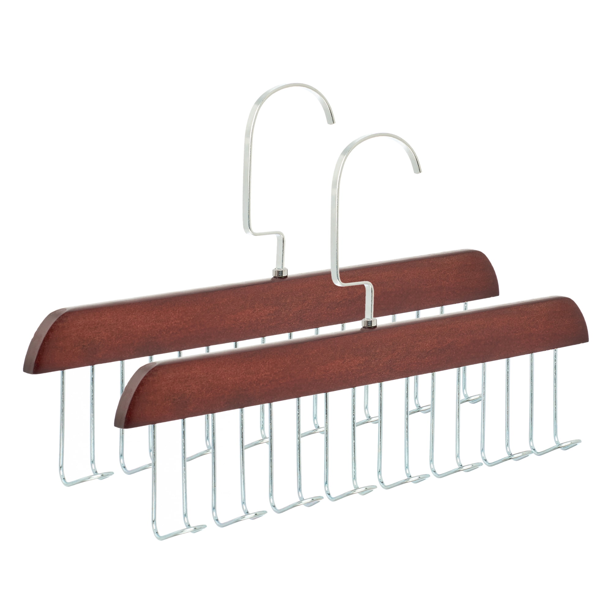 Unique Bargains 2Pcs Wood Tank Top Hanger With 8 Hooks Vintage