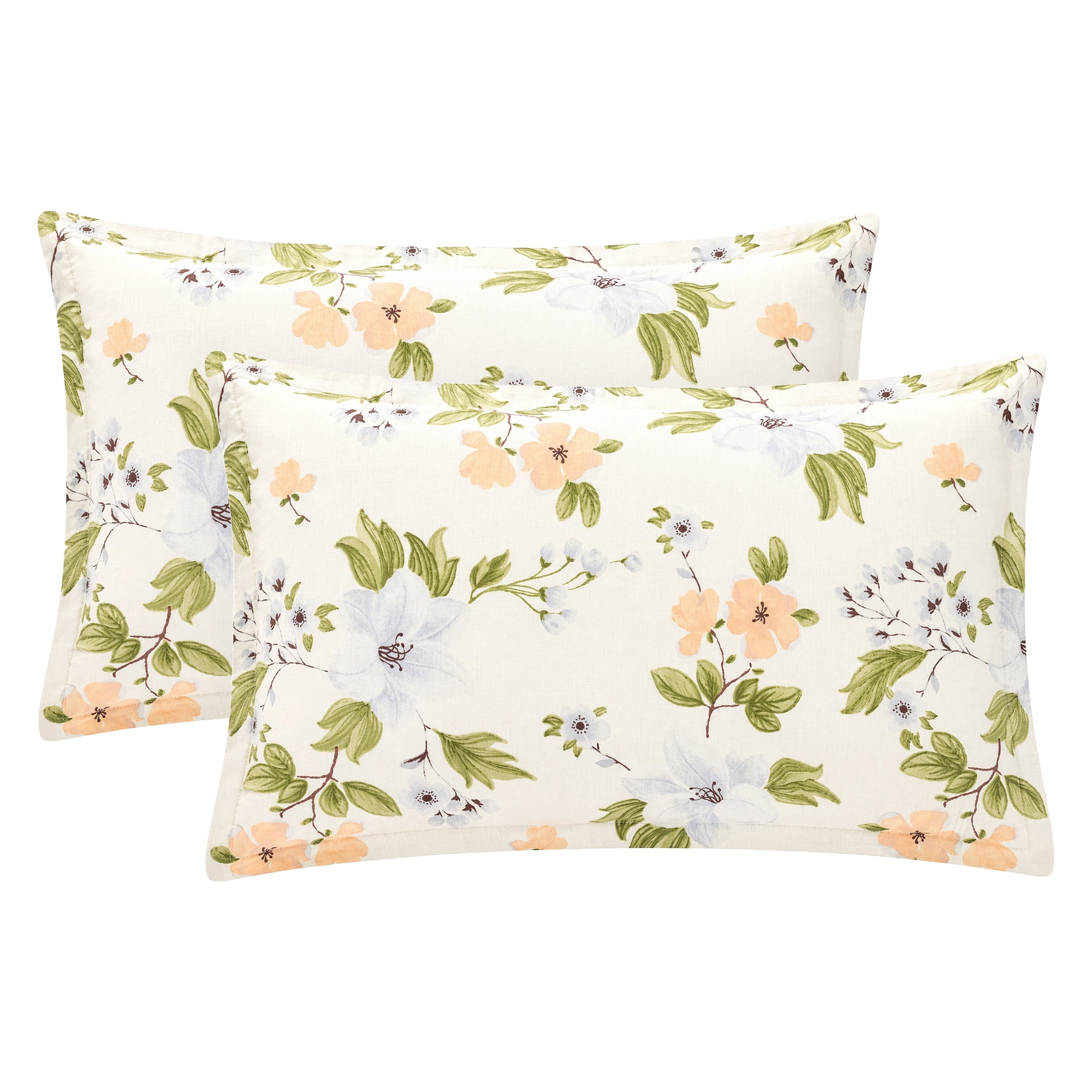 Unique Bargains 2Pcs Wrinkle Resistant Durable Cotton Pillowcase Queen Color B