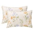 thumbnail image 1 of Unique Bargains 2Pcs Wrinkle Resistant Durable Cotton Pillowcase Queen Color E, 1 of 5