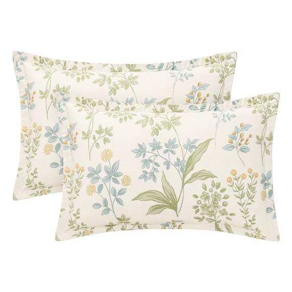 Unique Bargains 2Pcs Wrinkle Resistant Durable Cotton Pillowcase Queen Color H