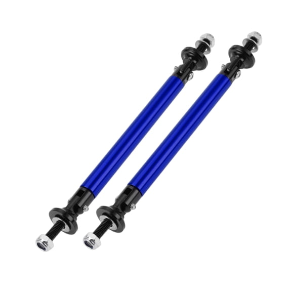 Unique Bargains 2pcs 100mm/3.94in Adjustable Front Bumper Lip Splitter Strut Support Bars Bule