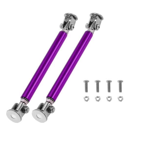 Unique Bargains 2pcs 10cm/3.94in Adjustable Front Bumper Lip Splitter Strut Purple No Drilling