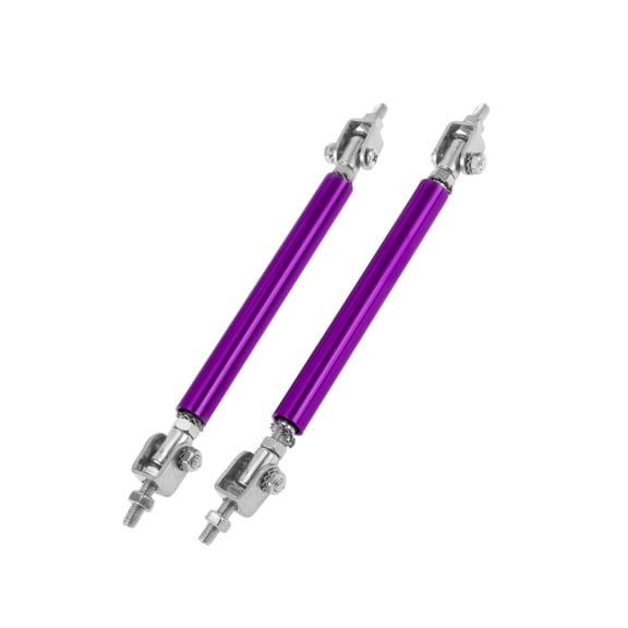 Unique Bargains 2pcs 10cm/3.94in Adjustable Front Bumper Lip Splitter Strut Rod Tie Purple