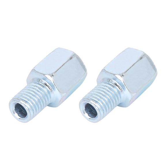 Unique Bargains 2pcs 10mm LH to 10mm RH Rearview Mirrors Reverse Adapter Screws Bolt Silver Tone for Motorcycle