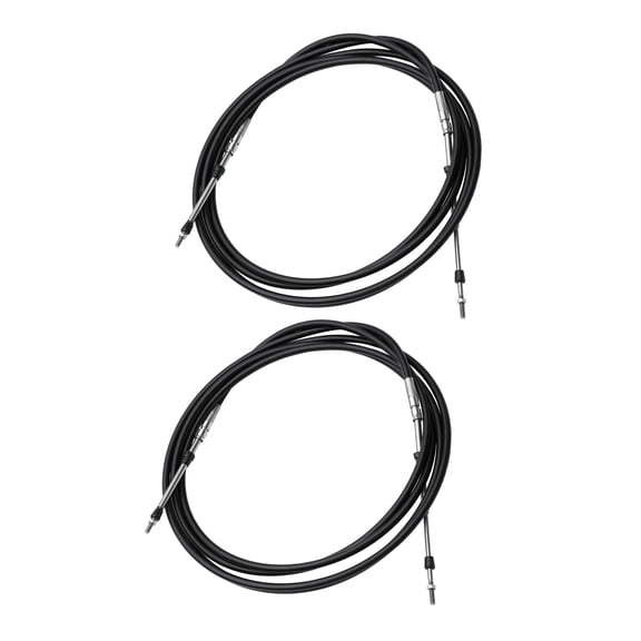 Unique Bargains 2pcs 14ft 4.3 Meter 169inch Marine Throttle Shift Remote Control Box Cable for Outboard Boat, Black