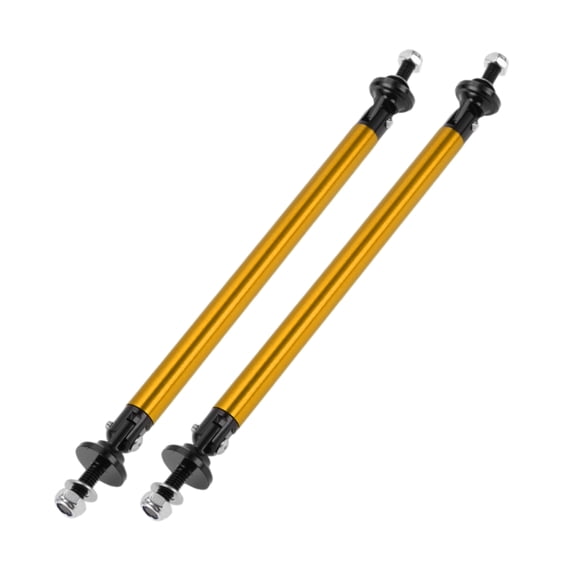 Unique Bargains 2pcs 150mm/5.91in Adjustable Front Bumper Lip Splitter Strut Support Bars Gold