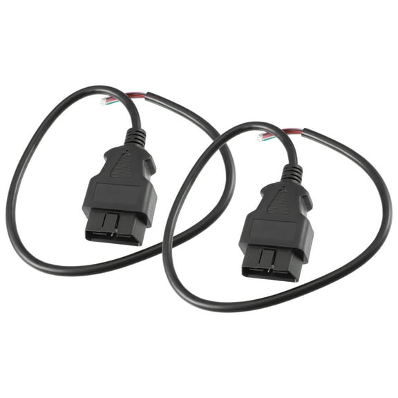 Unique Bargains 2pcs 16-Pin J1962 OBDII OBD2 Male Connector Diagnostic Tool Adapter Connector Cable Extension Cable