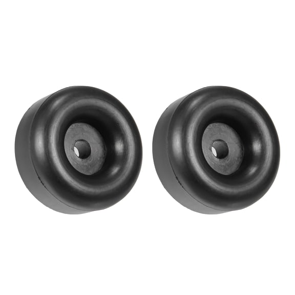 Unique Bargains 2pcs 2.5" Round Rubber Feet Bump Stops Guard Replacement for Truck Gate Ramp Hatch with 2/5" Screw Holes