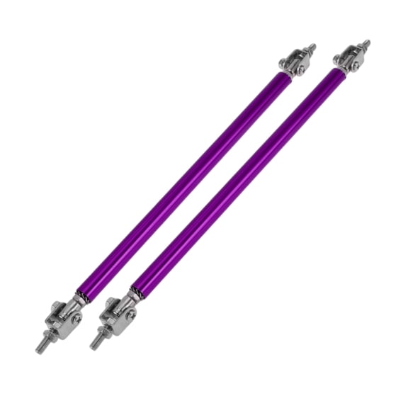 Unique Bargains 2pcs 20cm/7.87in Adjustable Front Bumper Lip Splitter Strut Rod Tie Purple