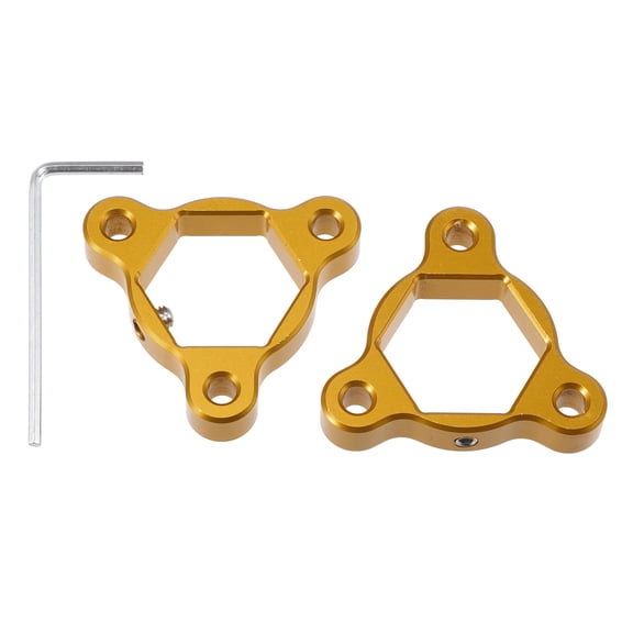 Unique Bargains 2pcs 22mm Gold Tone Aluminum Alloy Racing Motorcycle Rider CNC Fork Preload Adjusters for Motorcycle