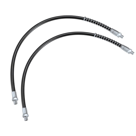 Unique Bargains 2pcs 24 Inch Universal 1/8" NPT Grease Gun Flex Hose Trailer Flex Grease Hose Extension Non-Slip