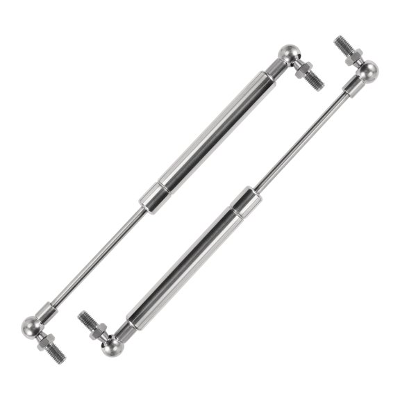 Unique Bargains 2pcs 25lb/110N/11kg 10inch/254mm Stainless Steel Lift Support Strut Silver Tone