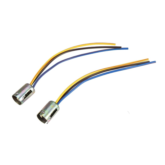 Unique Bargains 2pcs 3 Wire 1157 Brake Stop Light Bulb Car Extension Socket Holder Connecter