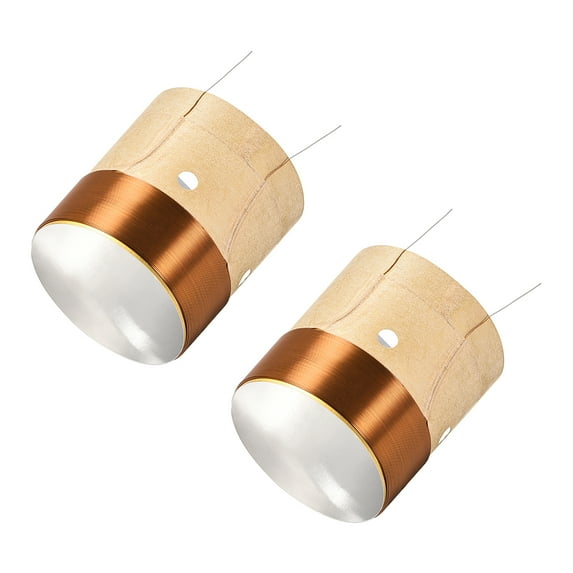 Unique Bargains 2pcs 35.5mm 1.5" Woofer Voice Coil 2 Layer Round Copper Wire Bass Speaker Audio Replacement