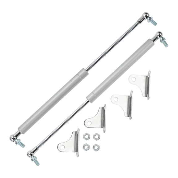 Unique Bargains 2pcs 35lb/160N 15inch/380mm Lift Support Struts Silver Tone with Bracket for Car