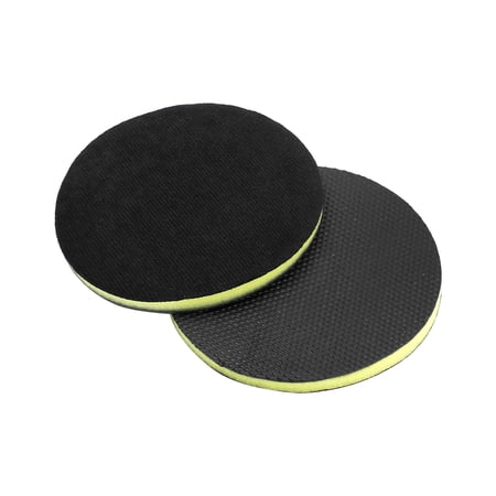 Unique Bargains 2pcs 4.8" Black Clay Pad Automotive Washing Cleaning Polishing Foam Pad Sponge Disc