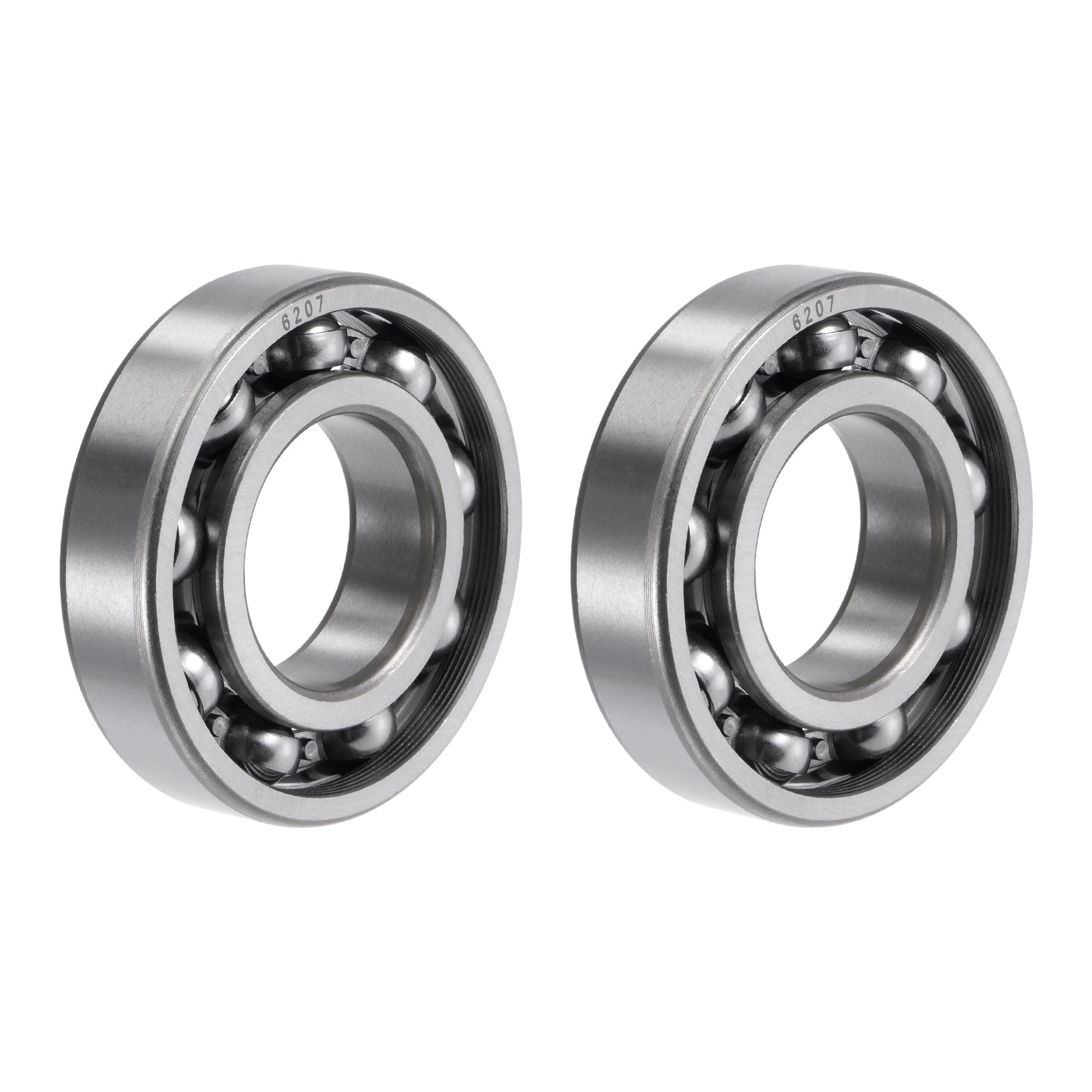 Unique Bargains 2pcs 6207 Deep Groove Thick CN Open Type Ball Bearings ID 35mm OD 72mm