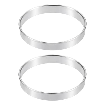 Unique Bargains 2pcs 67.1mm to 65.1mm Aluminium Alloy Car Hub Centric Rings Wheel Bore Center Spacer Silver Tone