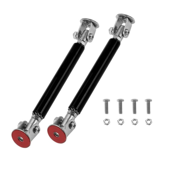 Unique Bargains 2pcs 7.5cm/2.95in Adjustable Front Bumper Lip Splitter Strut Black No Drilling