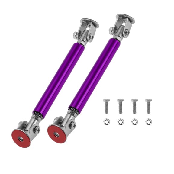 Unique Bargains 2pcs 7.5cm/2.95in Adjustable Front Bumper Lip Splitter Strut Purple No Drilling